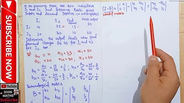INPUT OUTPUT ANALYSIS . Numerical #GATE #ECONOMICS #NET #SET #JRF