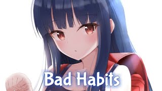 Nightcore - Bad Habits (Lyrics) (Shoby ft. Jonah Baker) Resimi