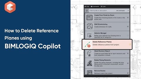 Delete Unused Reference Planes in Revit Automatically with BIMLOGIQ Copilot