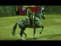 caballos españoles bailando arriba pichataro exhibición en Cortijo los Fernández