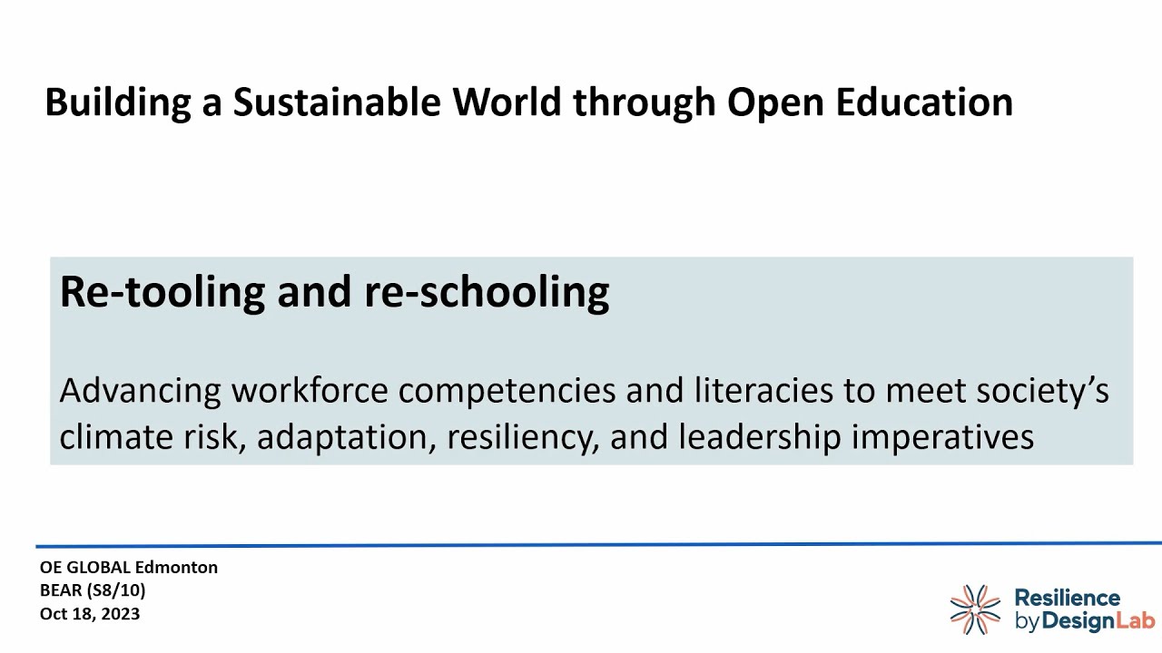 OEGlobal23 Retooling and ReSchooling presented by Vivian Forssman at