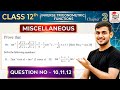 Q10,11,12 Miscellaneous Exercise Chapter2 Class 12 Math || Miscellaneous Exercise  Chapter2 Class 12