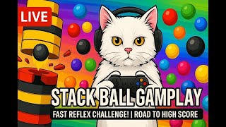 🔴English LIVE🔴 | Stack Ball Gameplay – Fast Reflex Challenge! | Road to High Score #trending #vira screenshot 1