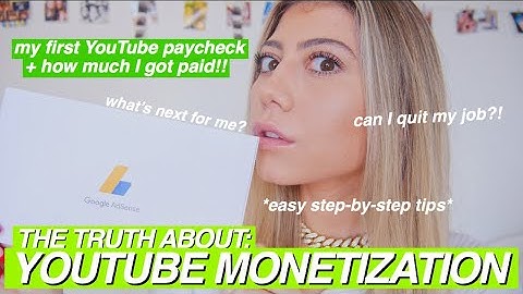 MY FIRST YOUTUBE PAYCHECK + HOW TO GET MONETIZED - the review process, Google AdSense, & more!!