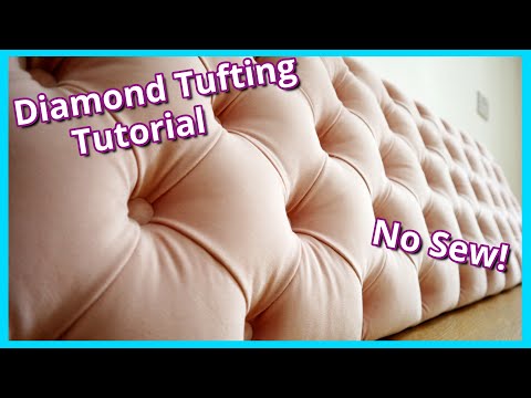 TUFTED 헤드 보드를 높이는 방법 | DIY 유아 공주 침대 실내 장식 튜토리얼