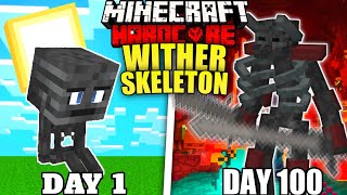 I Survived 100 Days as WITHER SKELETON in Hardcore Minecraft (Hindi)