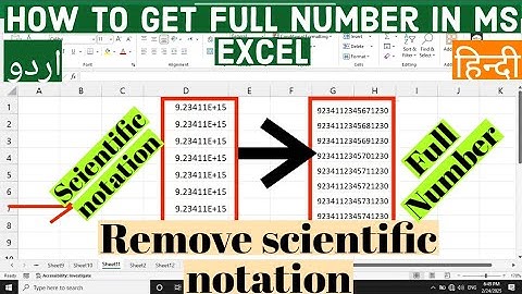 How to get Full Number in MS Excel | How to Remove Scientific Notation in MS Excel