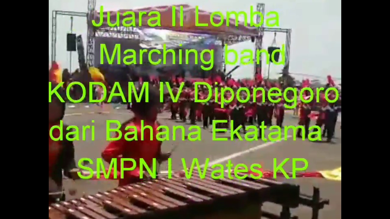 Juara II Lomba Marching Band Kodam IV Diponegoro Bahana Ekatama