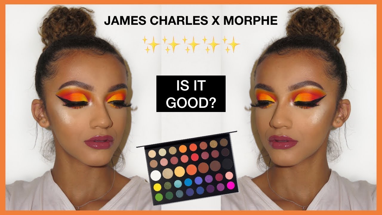 TESTING THE JAMES CHARLES X MORPHE PALETTE SUNSET EYE