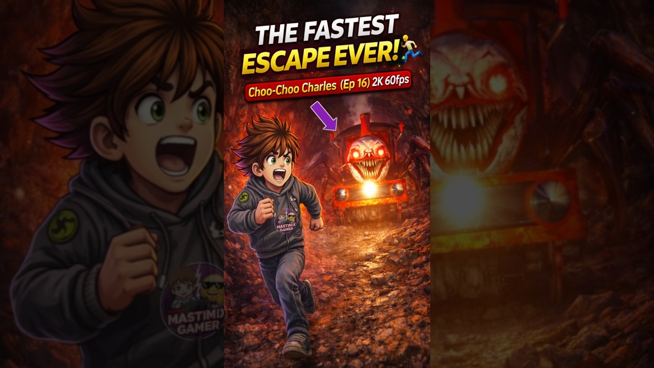 The Fastest Escape Ever! 🏃‍♂️ Choo-Choo Charles (Ep 17) 2K 60fps #gaming #shortslive