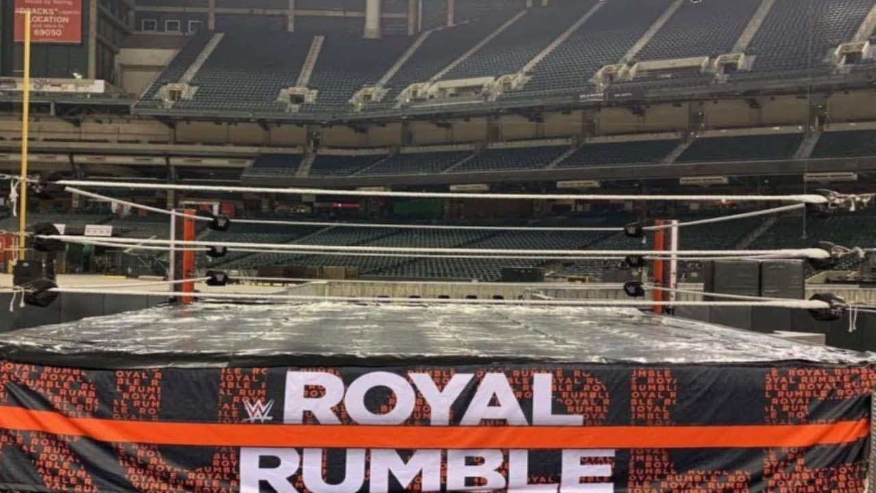 FIRST LOOK WWE ROYAL RUMBLE 2019 SETUP AT CHASE FIELD WWE - YouTube