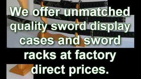 Display cases and racks for sword, USMC and Samurai swords