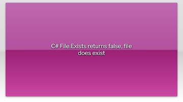 C# File.Exists returns false, file does exist