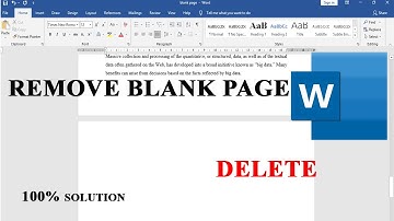 How to remove a blank page in ms word | Delete unwanted blank page in ms word 2007/2010/2016/2019