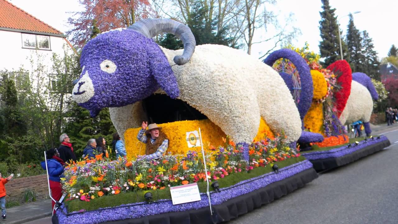 Keukenhof Flower Parade In Holland On April 23 2017 Slide