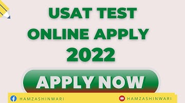 USAT TEST ONLINE APPLY 2022 | Full process #HEC #USAT