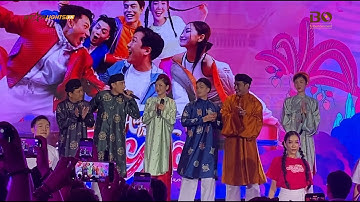 Trường Giang, Lê Dương Bảo Lâm, HIEUTHUHAI tại họp báo ra mắt chương trình "Hành Trình Rực Rỡ"