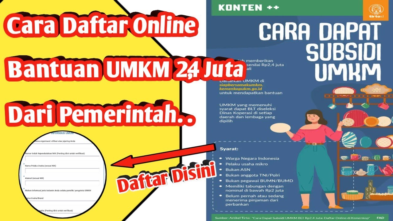 Daftar Bantuan Umkm Garut Online - Guru Paud