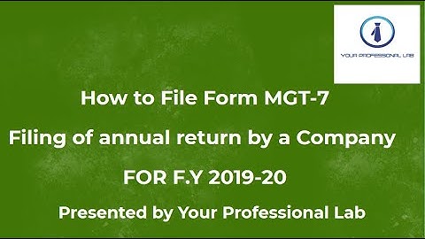 FORM MGT-7 (Annual Return by company) FILING WITH MCA/ROC