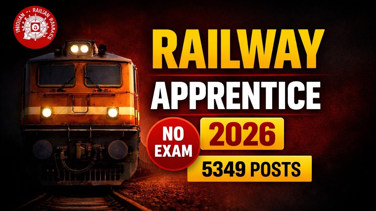 Railway Apprentice Recruitment 2026 | 5349 Posts No Exam 🔥 | Complete Details 