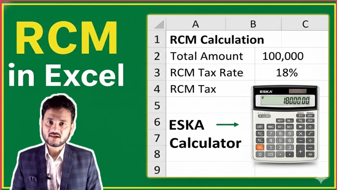 RCM Calculation in Excel | Reverse Charge Mechanism Formula in Excel ...