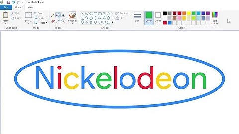 Hoe je een Nickelodeon-logo in Google-stijl tekent met MS Paint | Hoe je op je computer tekent