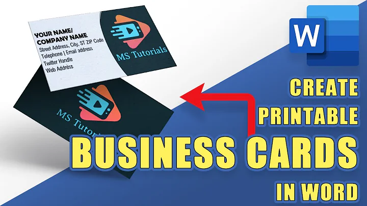 [TUTORIAL] How to Create Professional PRINTABLE BUSINESS CARDS in Word (Easily!)