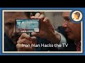 Iron Man hacks the TV during his congressional hearing