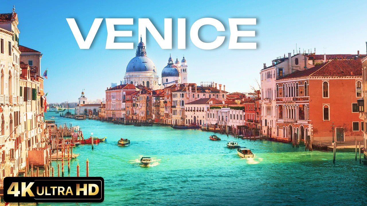 Venice Italy Drone Video 4K Ultra HD | Calm Ambient Music