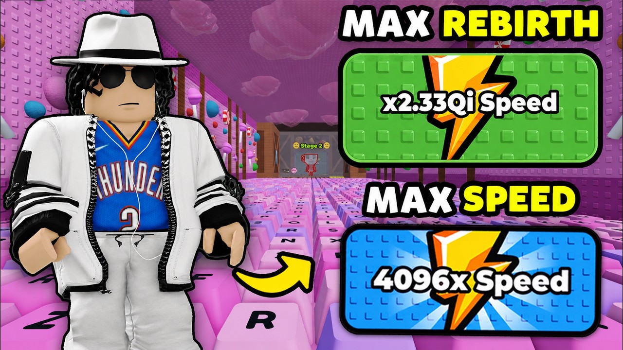 STARTING OVER With MAX SPEED And MAX REBIRTH in +1 Speed Keyboard Escape!