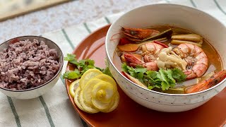 Tom Yum Seafood Soup No Sugar Added شربة التوم يم التايلاندية اللذيذة