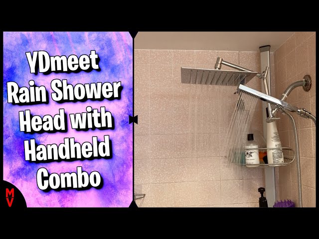 Best Shower? YDmeet Rain Shower Head With Handheld Combo || MumblesVideos Product Review