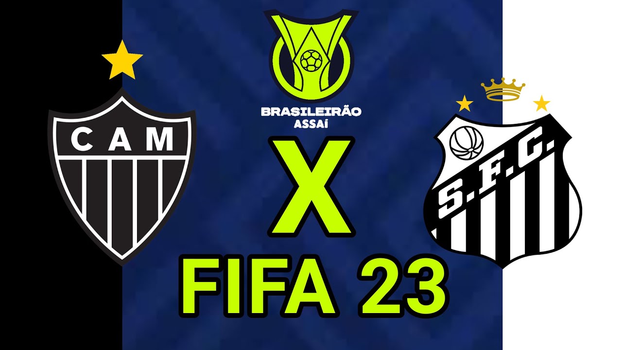 FIFA 23 - Atlético-MG X Santos Brasileirão Serie A 2023 rodada 21