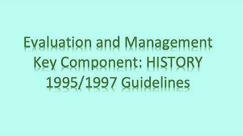 Evaluation and Management (E/M)Coding - History