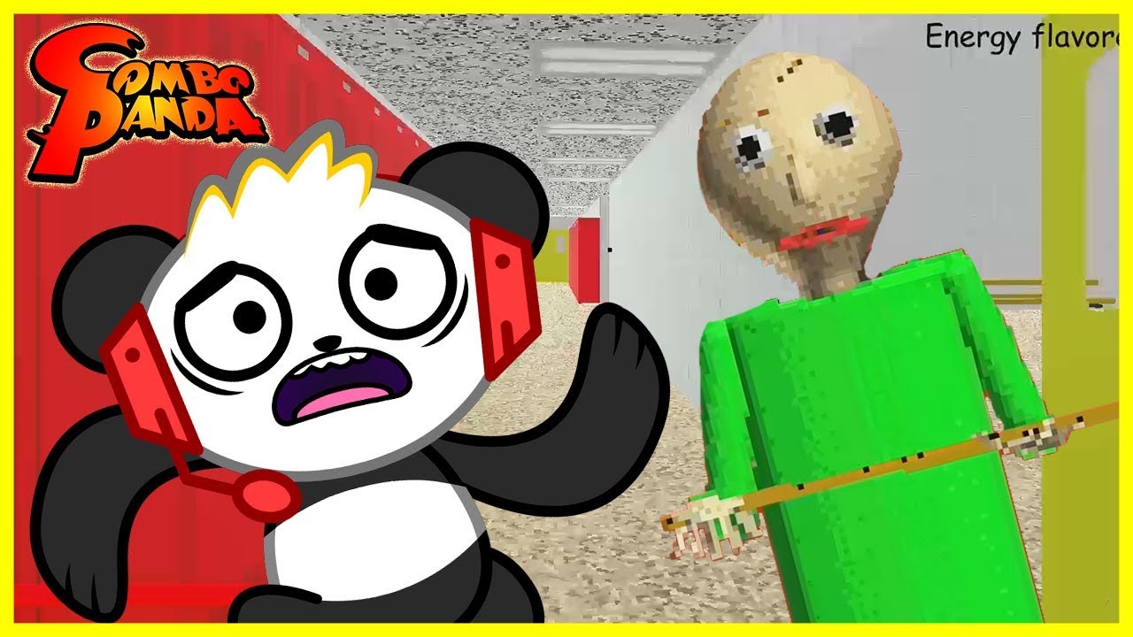 Baldi S Basics Back To School Baldi Got Me Let S Play With Combo Panda Vloggest - combo panda roblox zombie attack