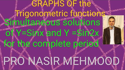 Graphical Solution of Trigonometric Equations Y=Sinx and Y= Sin2x for the complete period Simultaneo