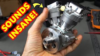 MINIATURE HARLEY-DAVIDSON V-TWIN PANHEAD ENGINE THAT RUNS - SOUNDS INSANE!