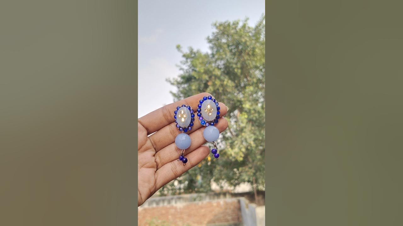 HOW TO MAKE BEAUTIFUL EARRINGS/DIY EARRINGS shortsfeed earrings 