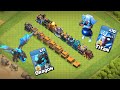 Electro Titan vs Electro Dragon VS Every Town Hall! Clash of Clans