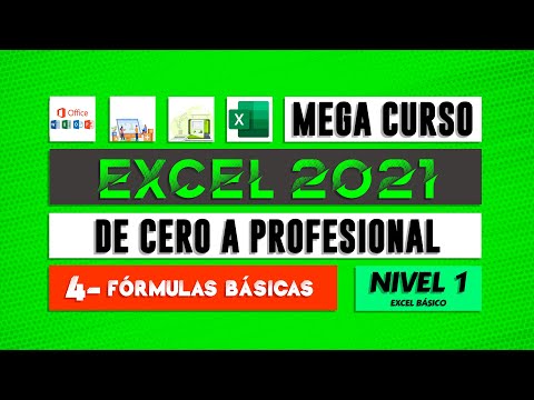 CURSO EXCEL 2021 - Fórmulas básicas - Capítulo 4