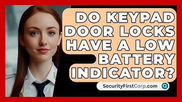 Do Keypad Door Locks Have A Low Battery Indicator? - SecurityFirstCorp.com