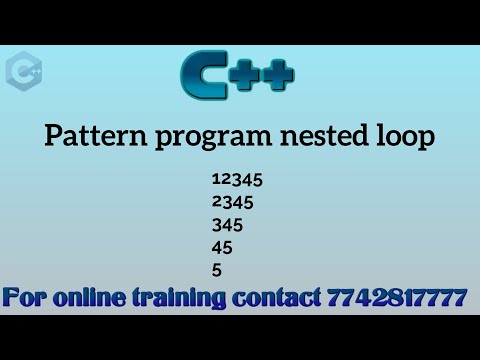 Pattern program using nested loop in c++ in hindi