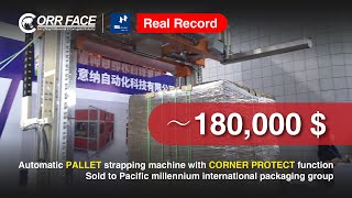 $180,000：Automatic Pallet strapping machine with corner protect function
