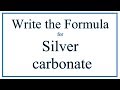 Ionic Compounds and Silver Carbonate
