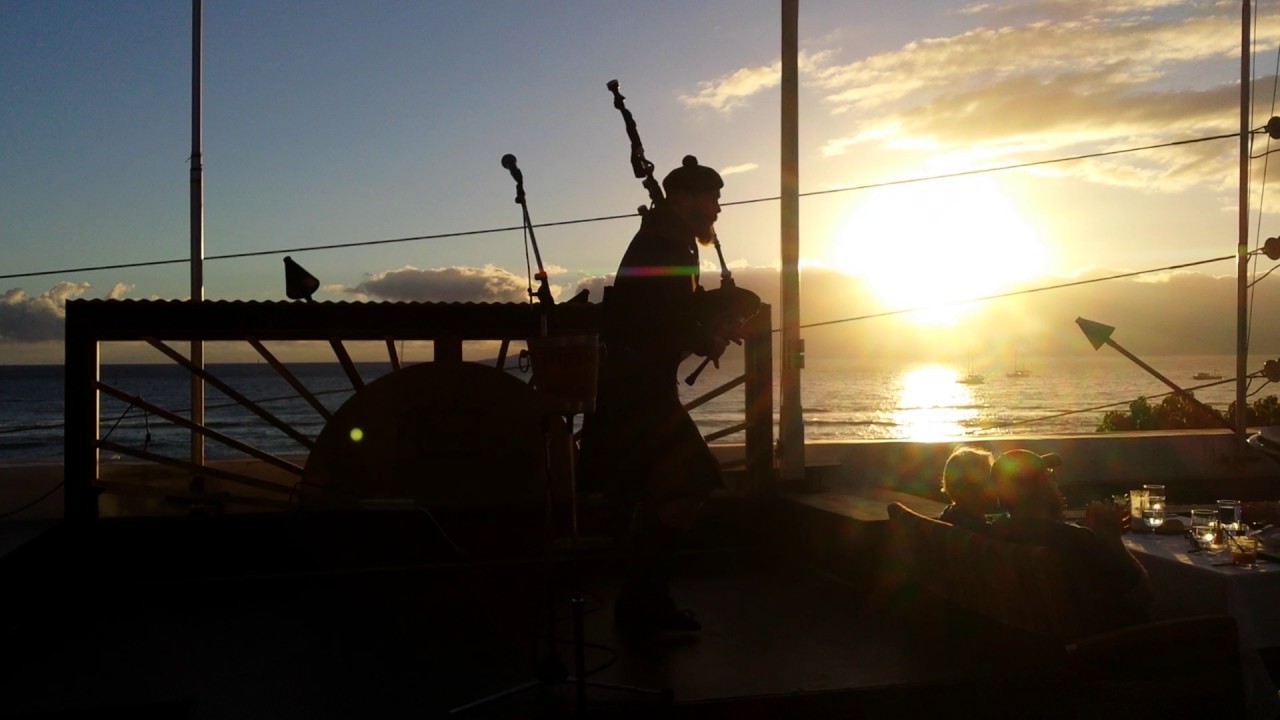 Bagpipes at Sunset in Maui YouTube
