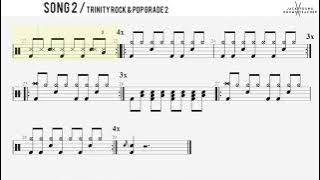 How to Play Song 2  - Trinity Rock & Pop Drums Grade 2