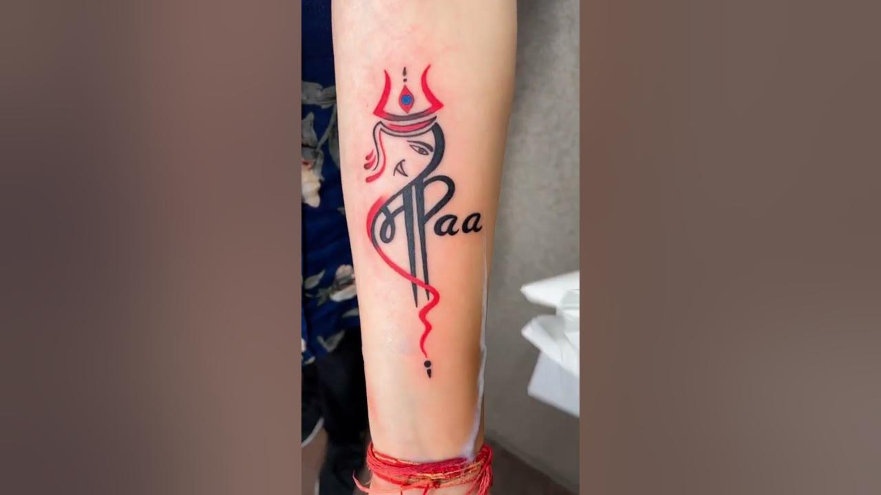 Ganesh Tattoo | Maa Paa Tattoo | Trishul Tattoo | Mj Tattoo Studio |  Artist:- Mahesh Thapa | Meerut - YouTube