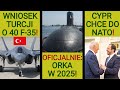 Okręty podwodne dla Polski w 2025! Turcja chce kupić F-35 i rezygnuje z F-16V: WOJSKOWE NEWSY #193
