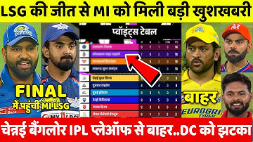 IPL 2024 Points Table | देखिए,LSG की जीत के बाद Points Table मे हुए खतरनाक बदलाव,MI खुश CSK RCB बाहर