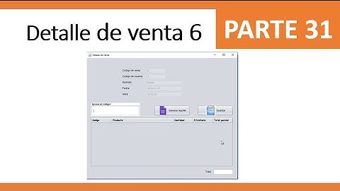 Sistema de reserva para restaurante en Java y MySQL Parte 31 - FrmDetalleVenta 6